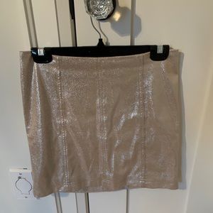 Free People Champagne Mini Skirt